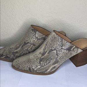 Snakeskin Mule Booties SOLD
